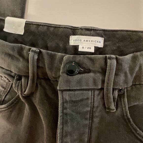 Good American Women's Black Good Boy Straight Leg Jeans Size 8/29 - Picture 3 of 7